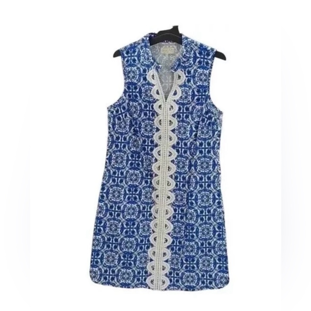 Mud Pie Mia Batik Lace Shift Stretch Dress